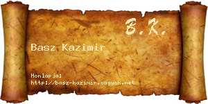 Basz Kazimir névjegykártya